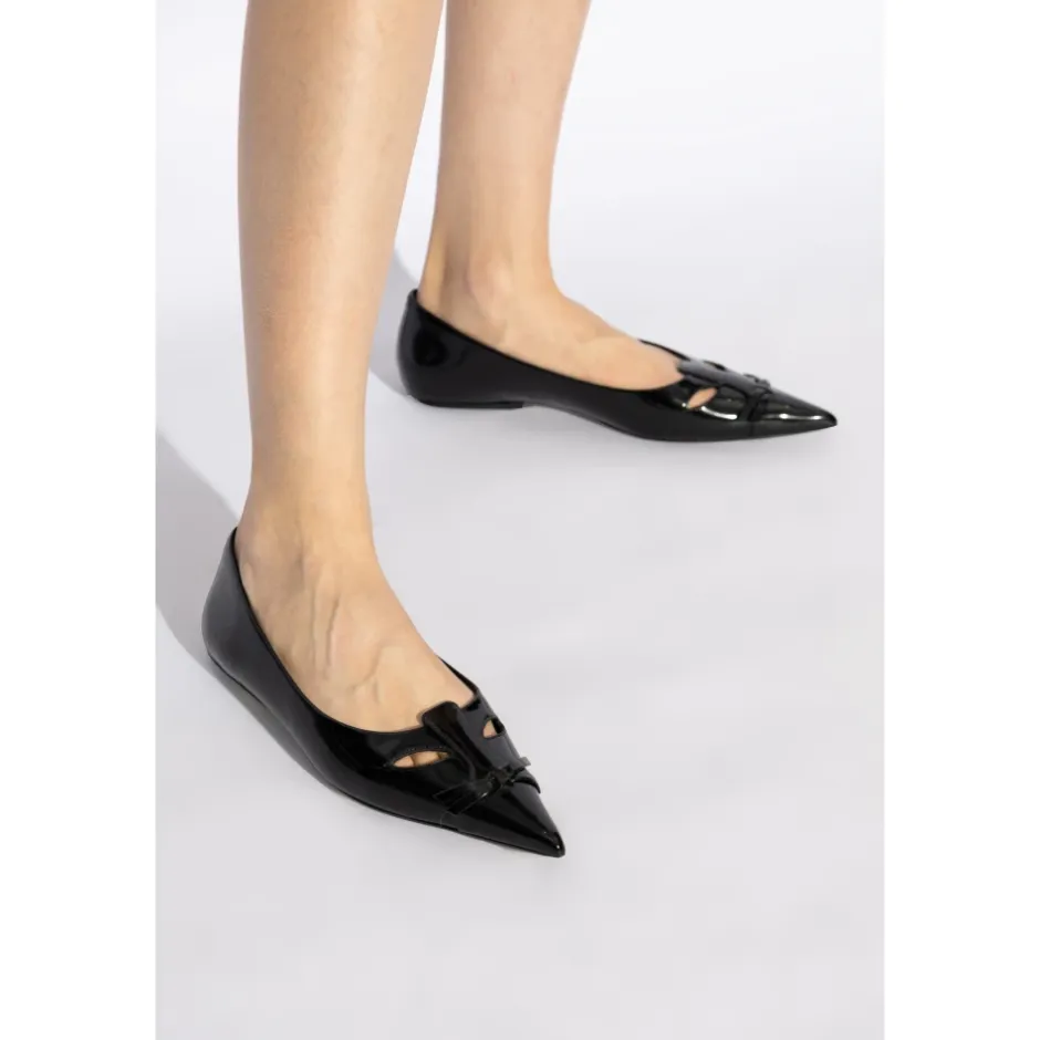 Clearance Læder Ballerinaer Dame Ballerina Sko