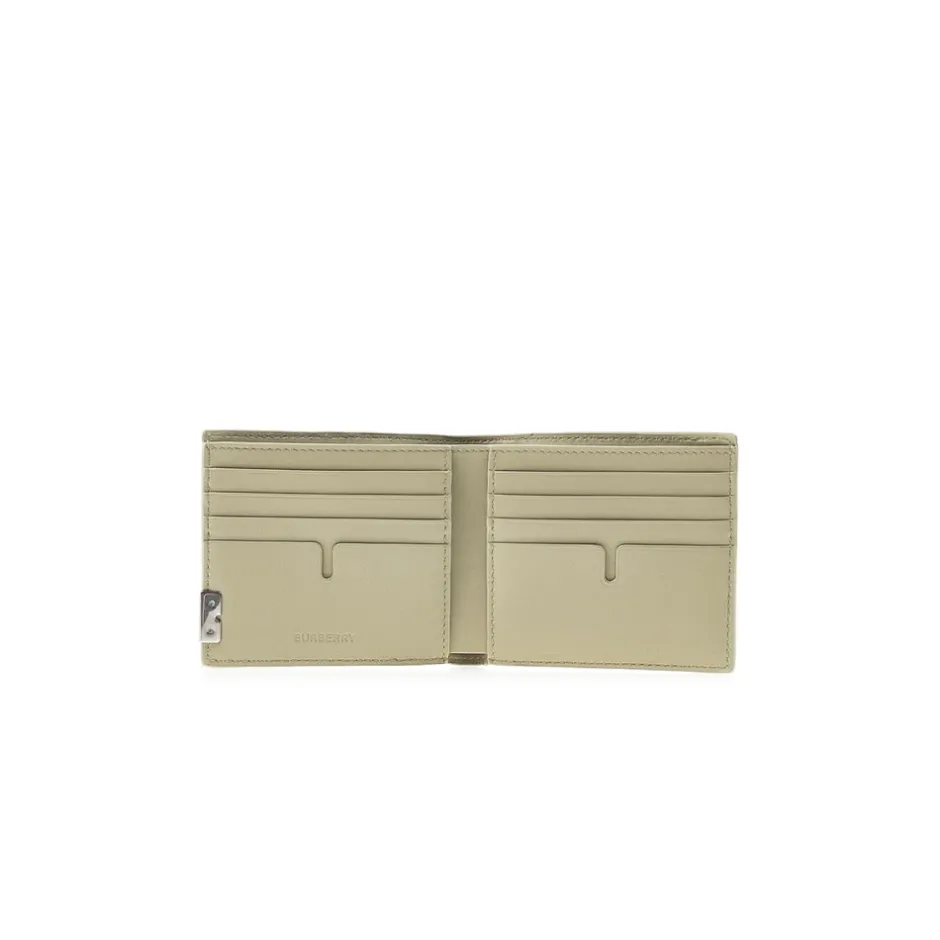 Sale Læder Bifold Pung med Logo Plaque Punge & Kortholder