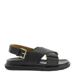 Sale Læder Criss-Cross Flade Sandaler Dame Sandaler