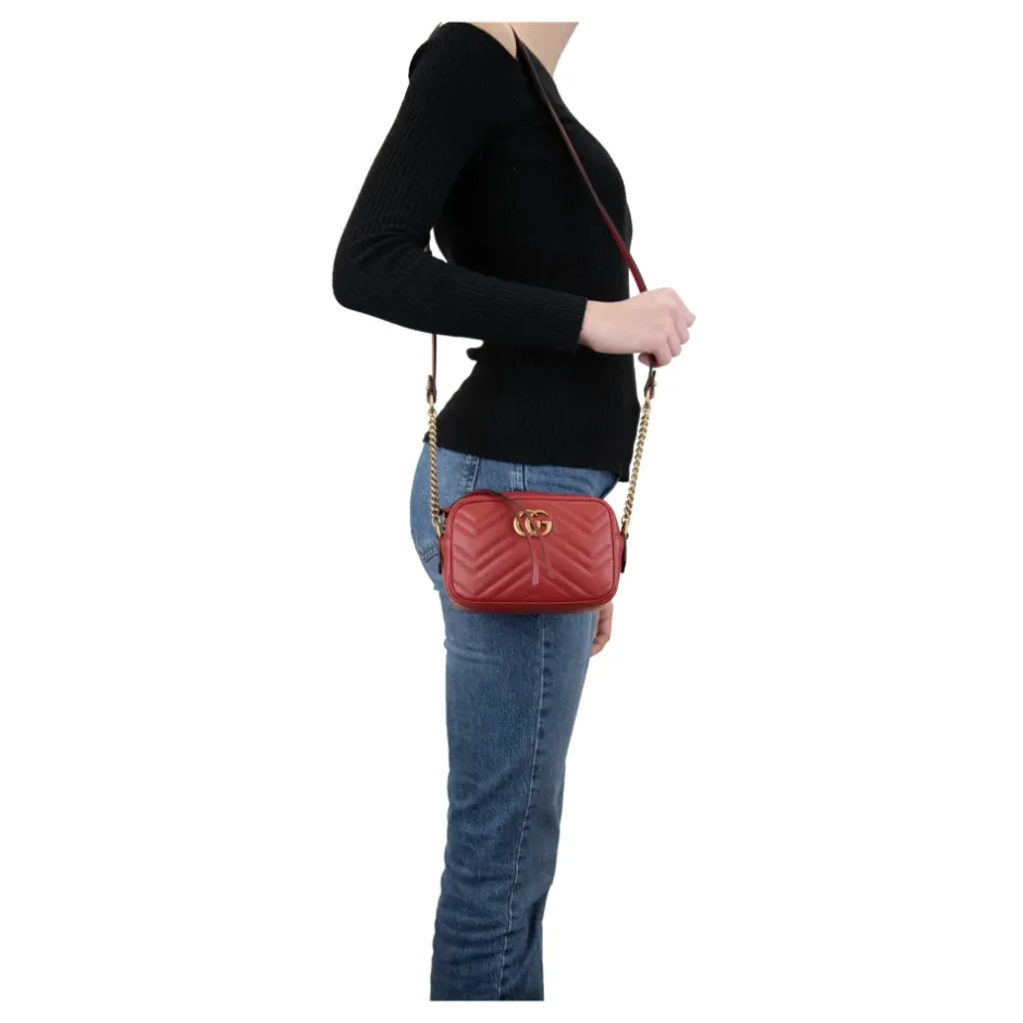 Best Læder Crossbody Taske med Logo Hardware Dame Skuldertasker