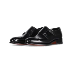 Outlet Læder Double Monkstraps Business Sko