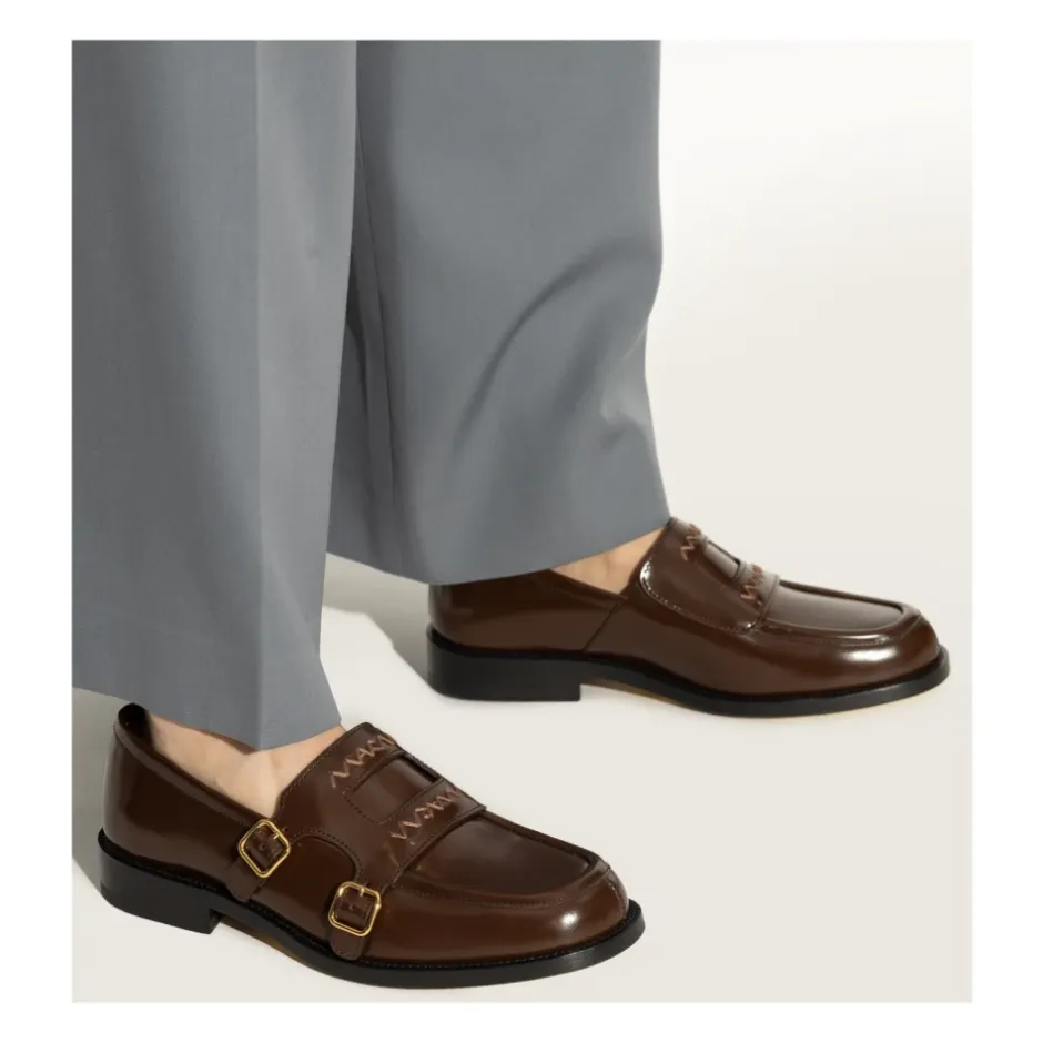 New Læder loafers sko Dame Loafers