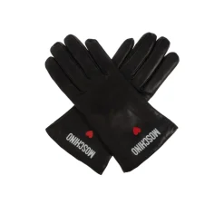 Outlet Læderhandsker med trykt logo Dame Handsker|Handsker