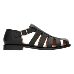 Clearance Lædersandaler med spænde lukning Sandaler