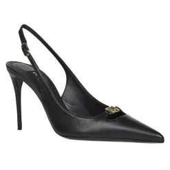 Leather Pump With Metal DG Logo Dame Pumps|Stiletter
