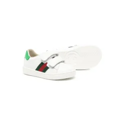 Outlet Leather Trainer With Web Børn Sneakers