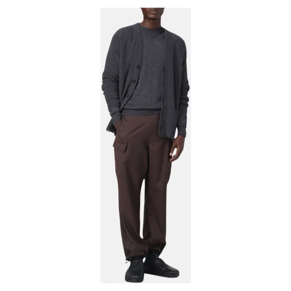Online Let Merinouldssweater med Dobbelt Crew Neck Detalje Strik