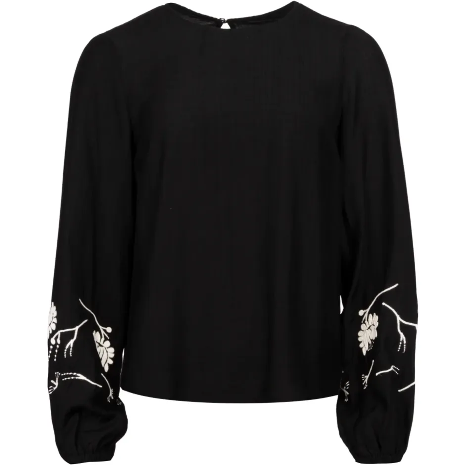 Outlet - Sada LS Blouse, 21640 - Black Dame Bluser & Skjorter