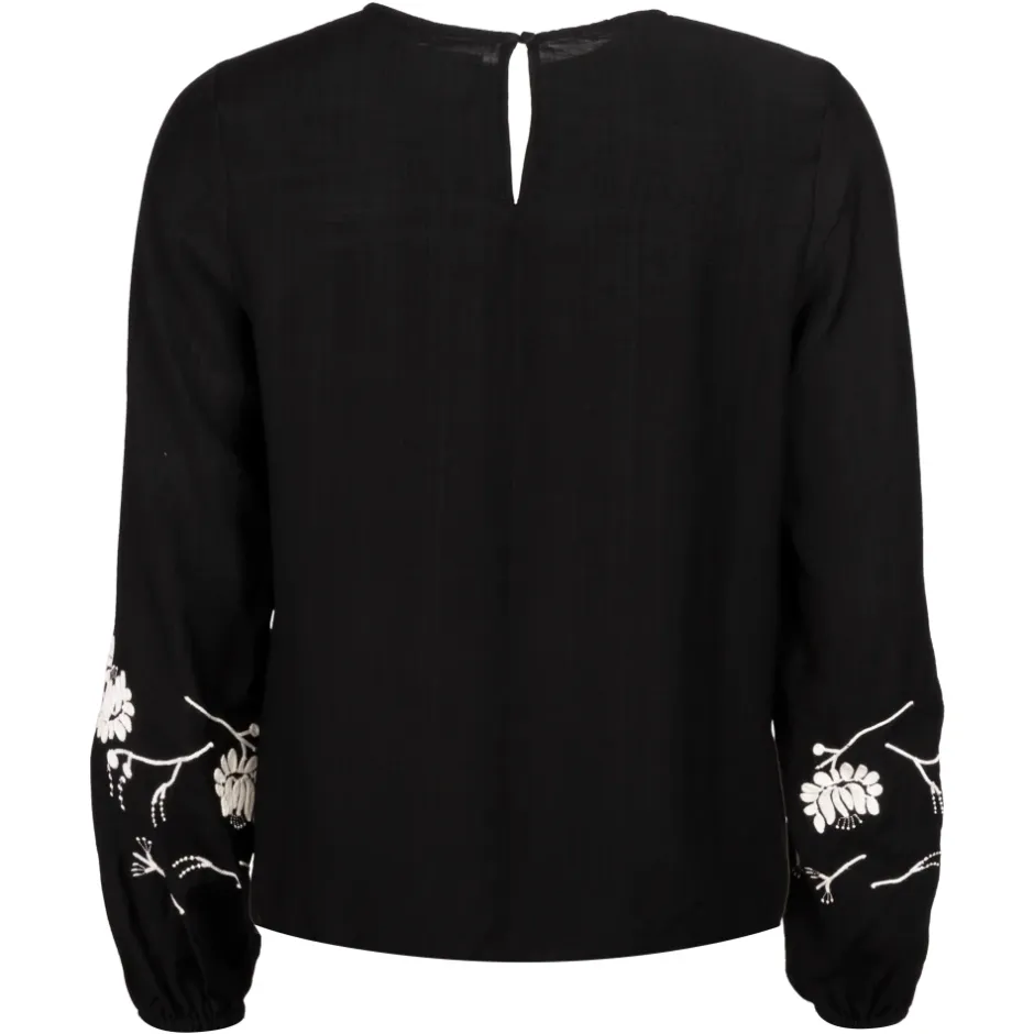 Outlet - Sada LS Blouse, 21640 - Black Dame Bluser & Skjorter