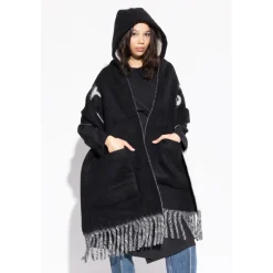 Online Logo Alpaca Wool Blend Hooded Scarf Halstørklæder Og Tørklæder