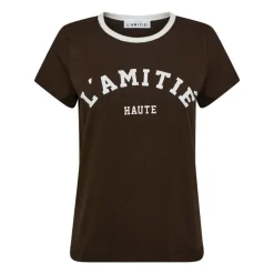 Best Logo Tee Top i Mocca Dame T-Shirts