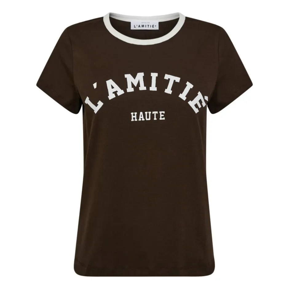 Best Logo Tee Top i Mocca Dame T-Shirts