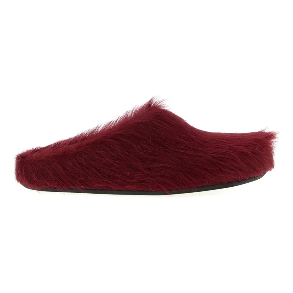 Hot Long Hair Calfskin Fussbett Sabot Hjemmesko