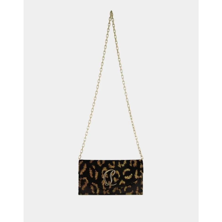 Clearance Loubi54 Leo Velvet Silk Clutch Dame Skuldertasker