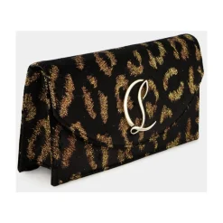 Clearance Loubi54 Leo Velvet Silk Clutch Dame Skuldertasker