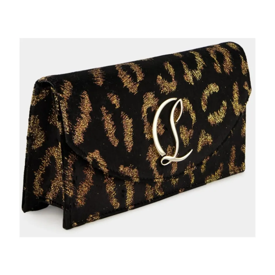 Clearance Loubi54 Leo Velvet Silk Clutch Dame Skuldertasker