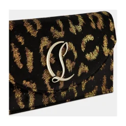 Clearance Loubi54 Leo Velvet Silk Clutch Dame Skuldertasker