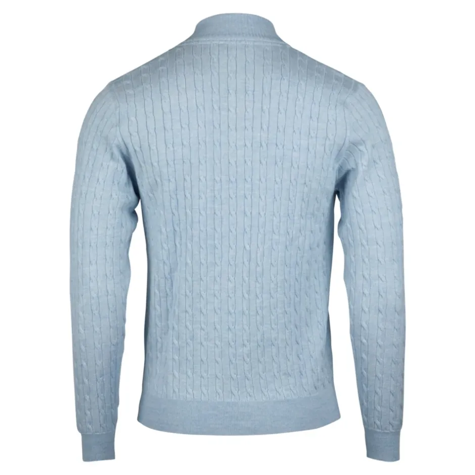 Outlet Lyse Cable Knit Half Zip Strik