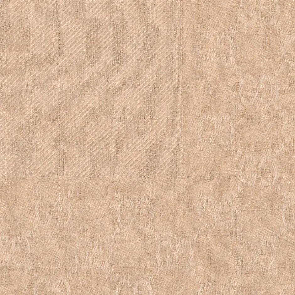 Sale Lyserød Jacquard Uld Silke Tørklæde Dame Tørklæder