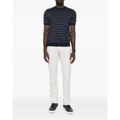 Clearance Maglia girocollo in maglia manica corta a righe Strik