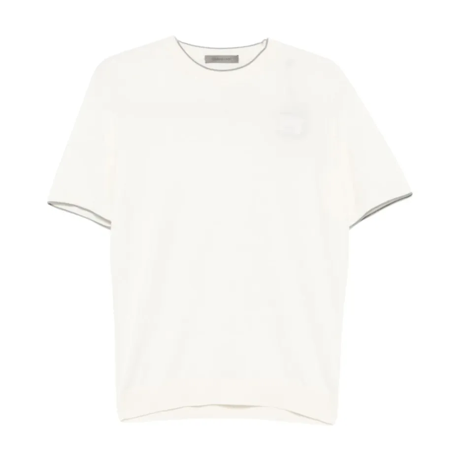 Clearance Maglia girocollo mezza manica con bordi rigati Strik