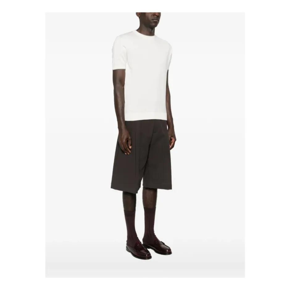 Clearance Maglia girocollo mezza manica con bordi rigati Strik