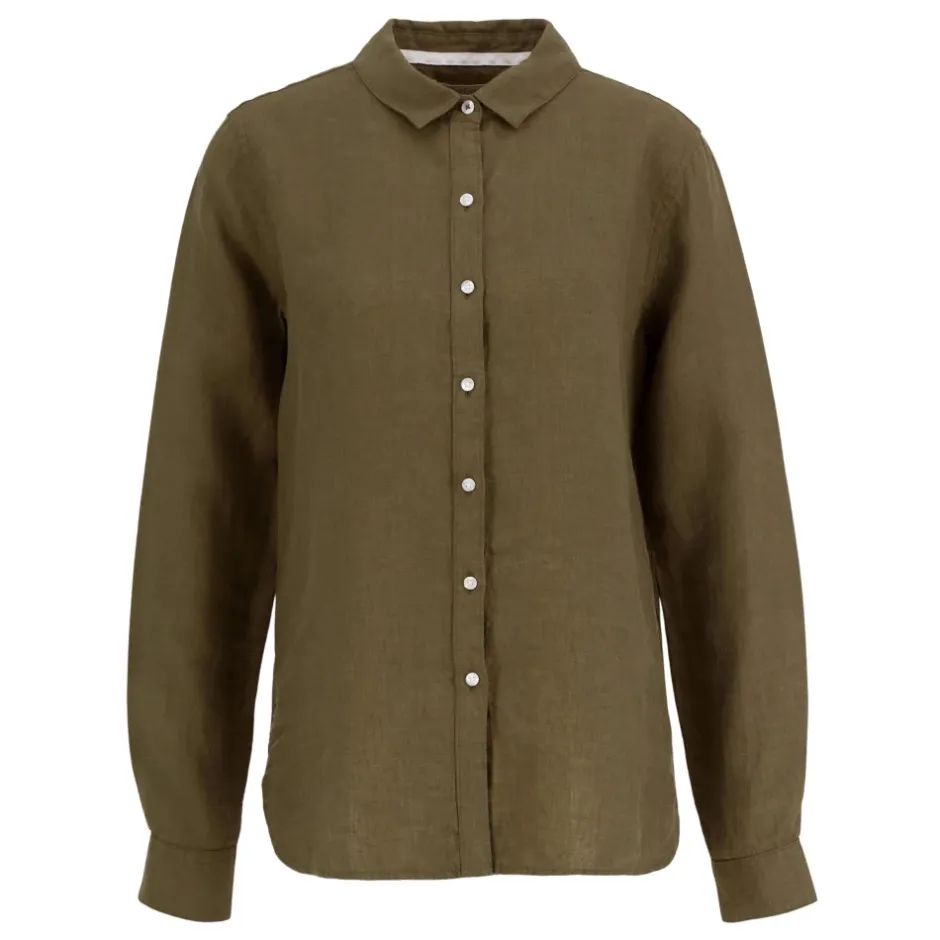 Sale Marine Relaxed Langærmet Skjorte Dame Bluser & Skjorter