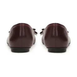 Sale Maroon ballerinaer med en sløjfe Dame Ballerina Sko