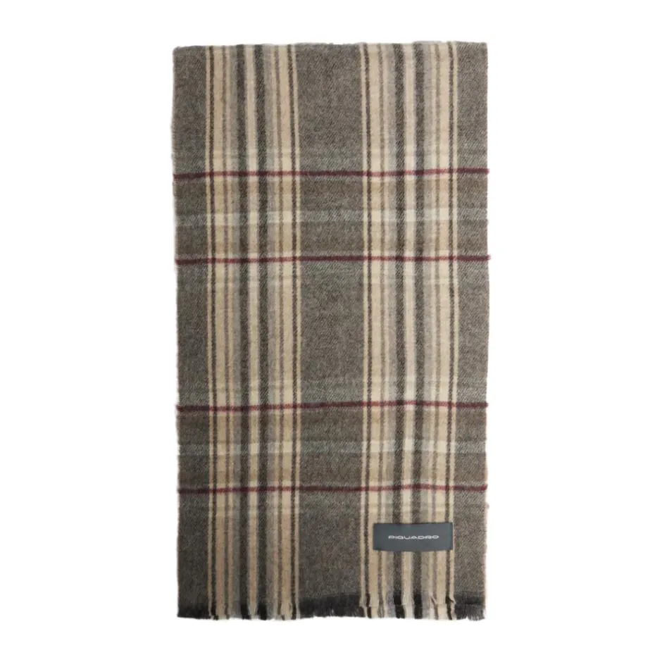 Clearance Men's scarf with madras check pattern Halstørklæder Og Tørklæder