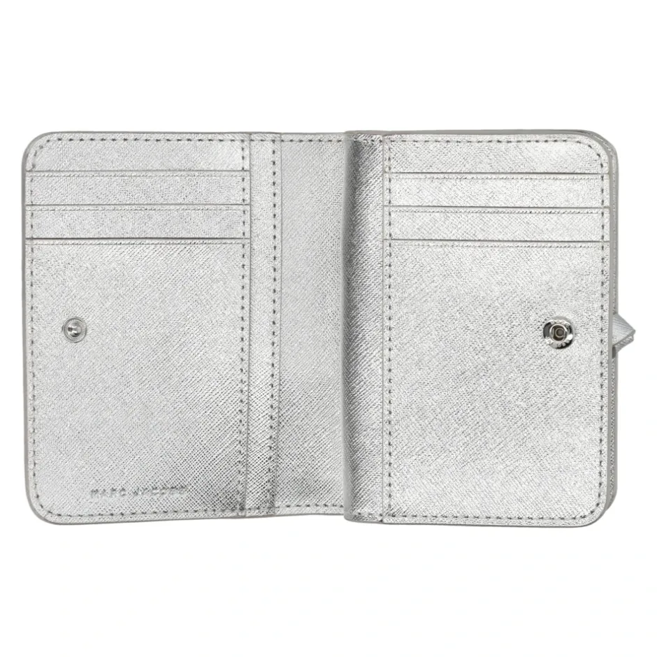 Best Metallic Utility Snapshot Mini Compact Wallet Dame Punge & Kortholder