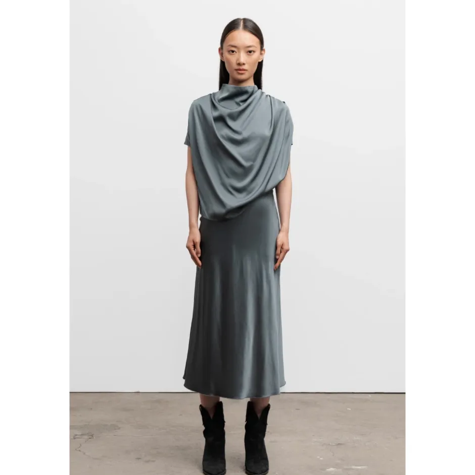 Hot Milly silke top faded Dame Bluser & Skjorter