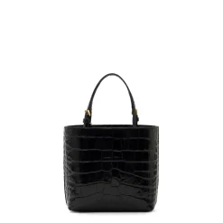 Best Mini Læder Tote Bag med Logo Charms Dame Bæltetasker