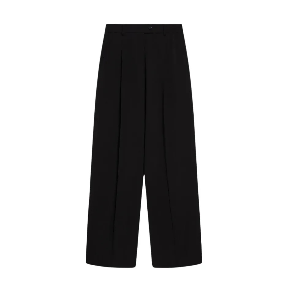New Moderne uldbukser med oversized pasform Dame Bukser
