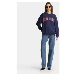 Sale Mørke Crewneck Sweatshirt Dame Sweatshirts