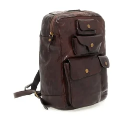 Multi-pocket Læder Rygsæk Tasker