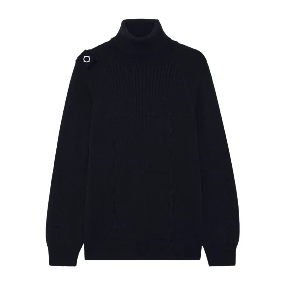 New Navy Roll Neck Strik Sweater Strik