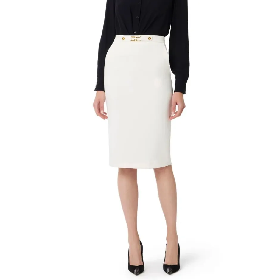 Online Nederdel i crepe stof med juvel logo Dame Nederdele