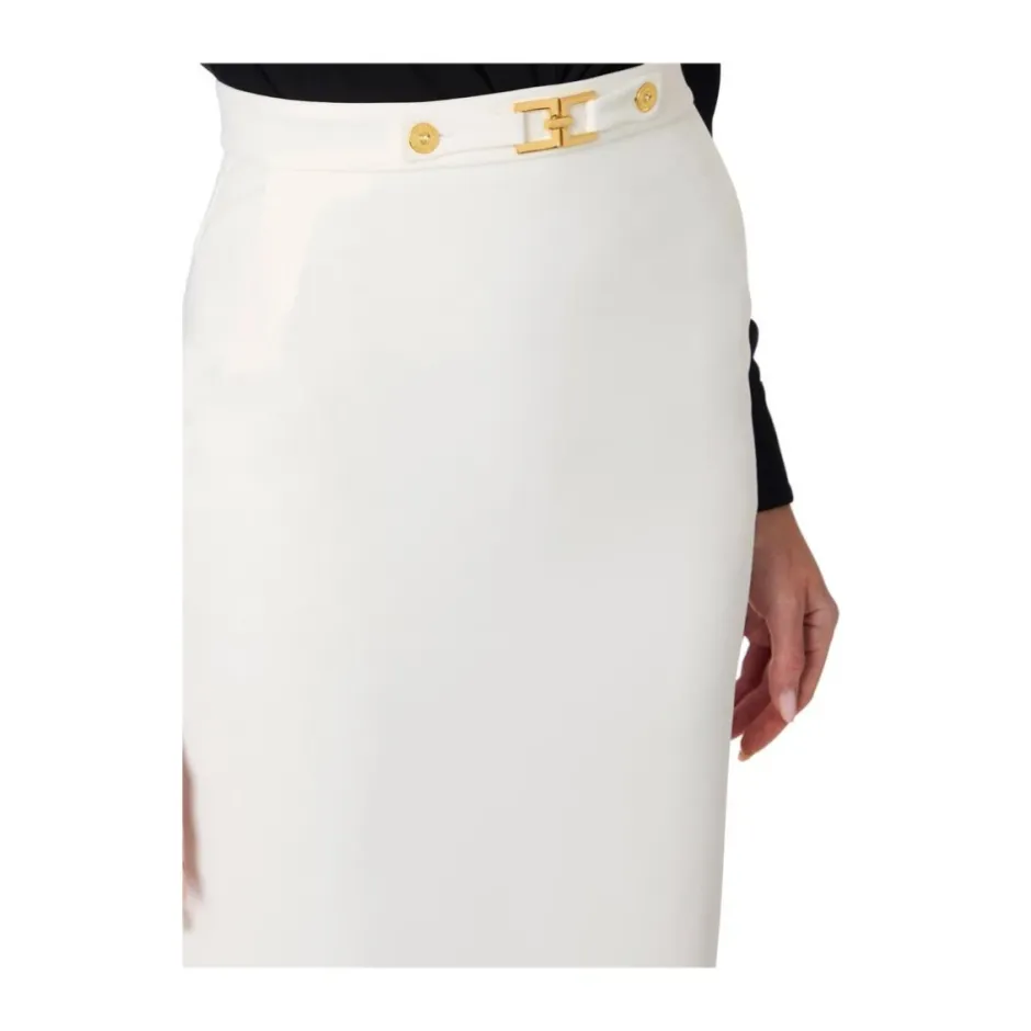 Online Nederdel i crepe stof med juvel logo Dame Nederdele