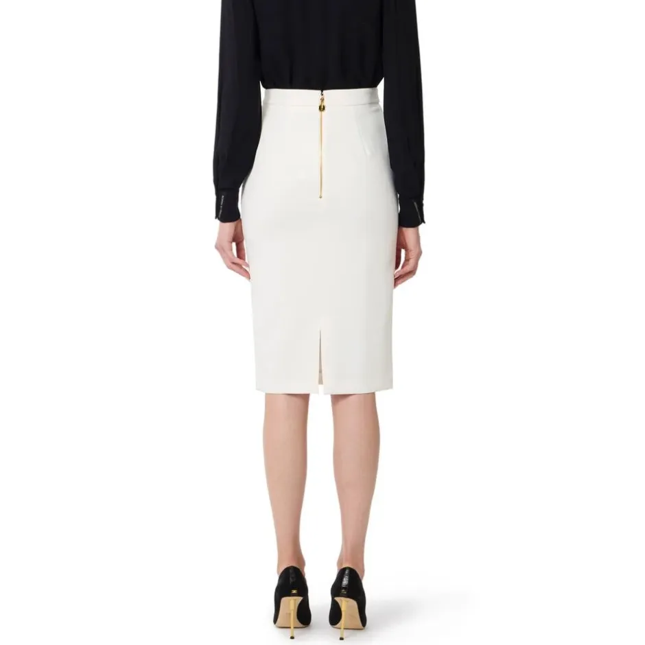 Online Nederdel i crepe stof med juvel logo Dame Nederdele