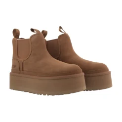 Hot Neumel Platform Chelsea Støvler Chestnut Dame Støvler|Chelsea Boots