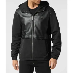 Sale Nylon/Leather Hooded Jacket LS Træningsjakker