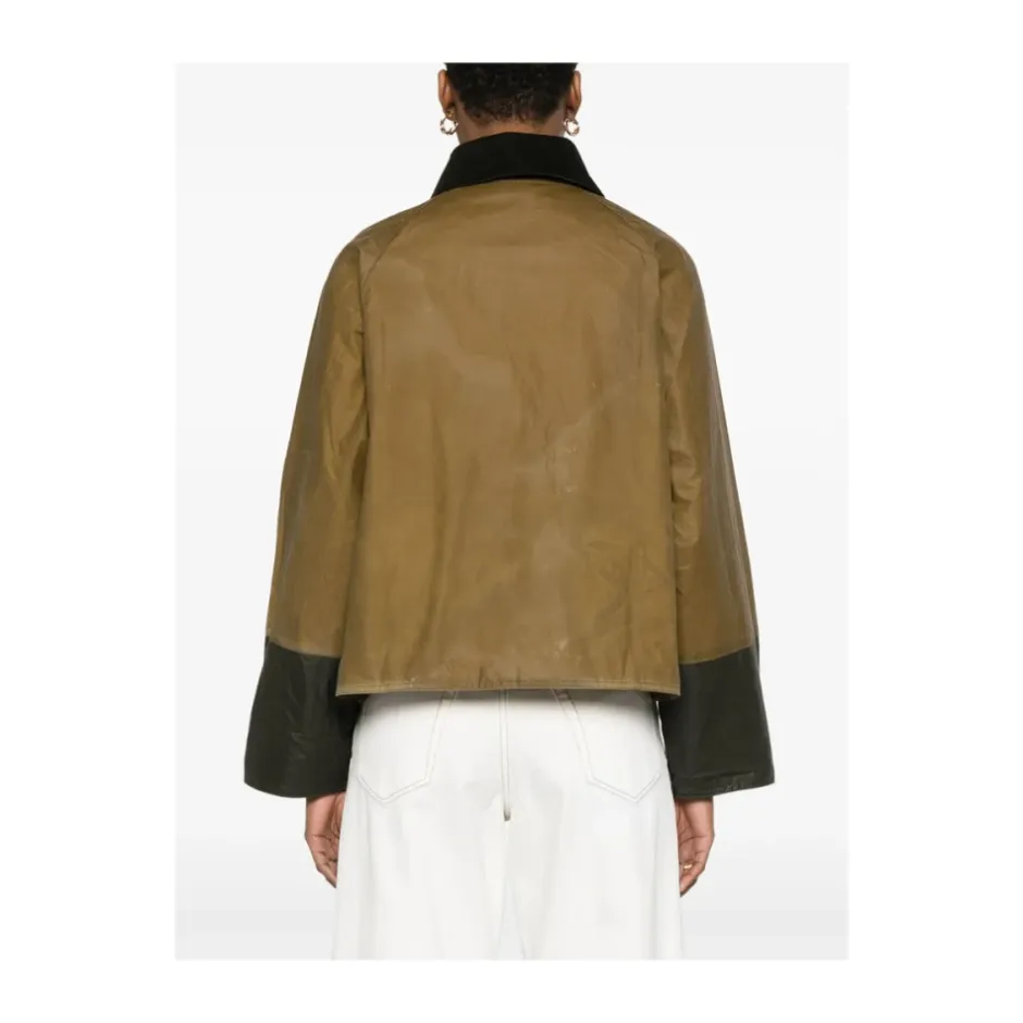 Best Olivengrøn Corduroy Krave Jakke Dame Jakker