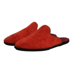 Best Orange Velvet Slides Lædersål Hjemmesko