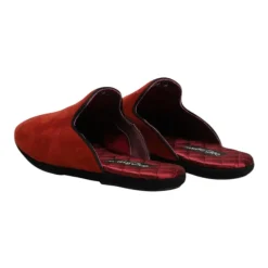 Best Orange Velvet Slides Lædersål Hjemmesko
