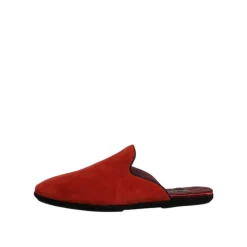 Best Orange Velvet Slides Lædersål Hjemmesko