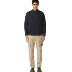 Best Panama Cotton 'Old' Effect Overshirt Jakker