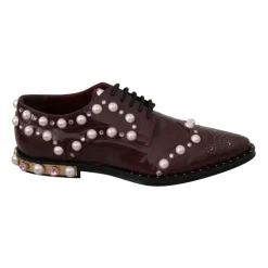 Clearance Pearl Embellished Oxfords Dame Snøresko