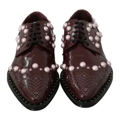 Clearance Pearl Embellished Oxfords Dame Snøresko