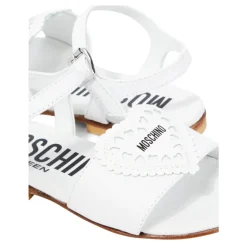 Outlet Perforated Heart Leather Sandal Børn Sandaler