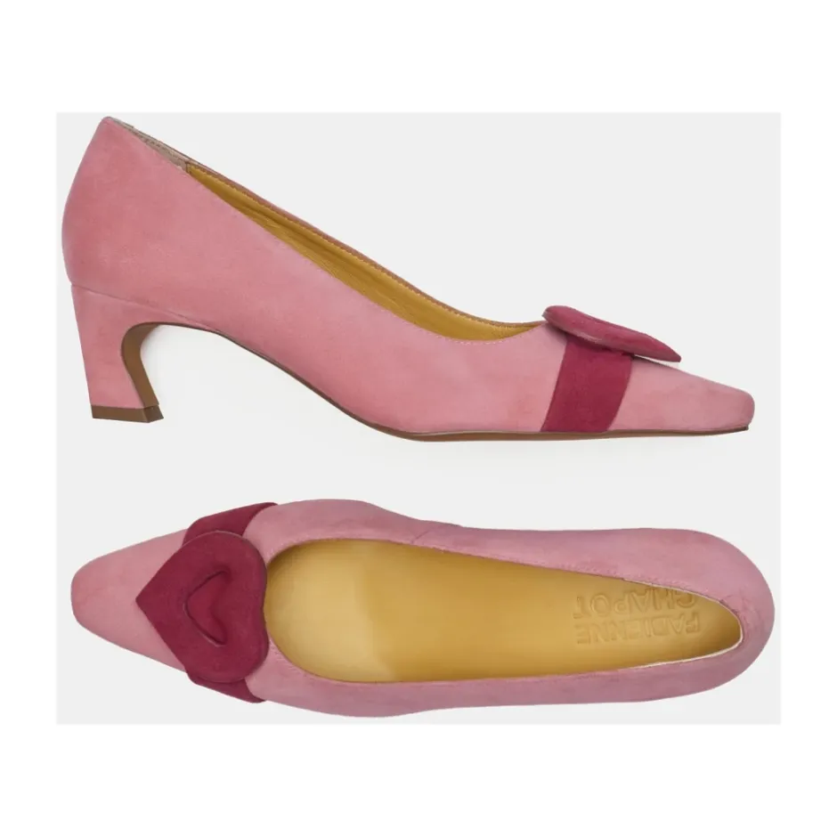 Outlet Heart Buckle Læder Pumps Dame Pumps|Stiletter